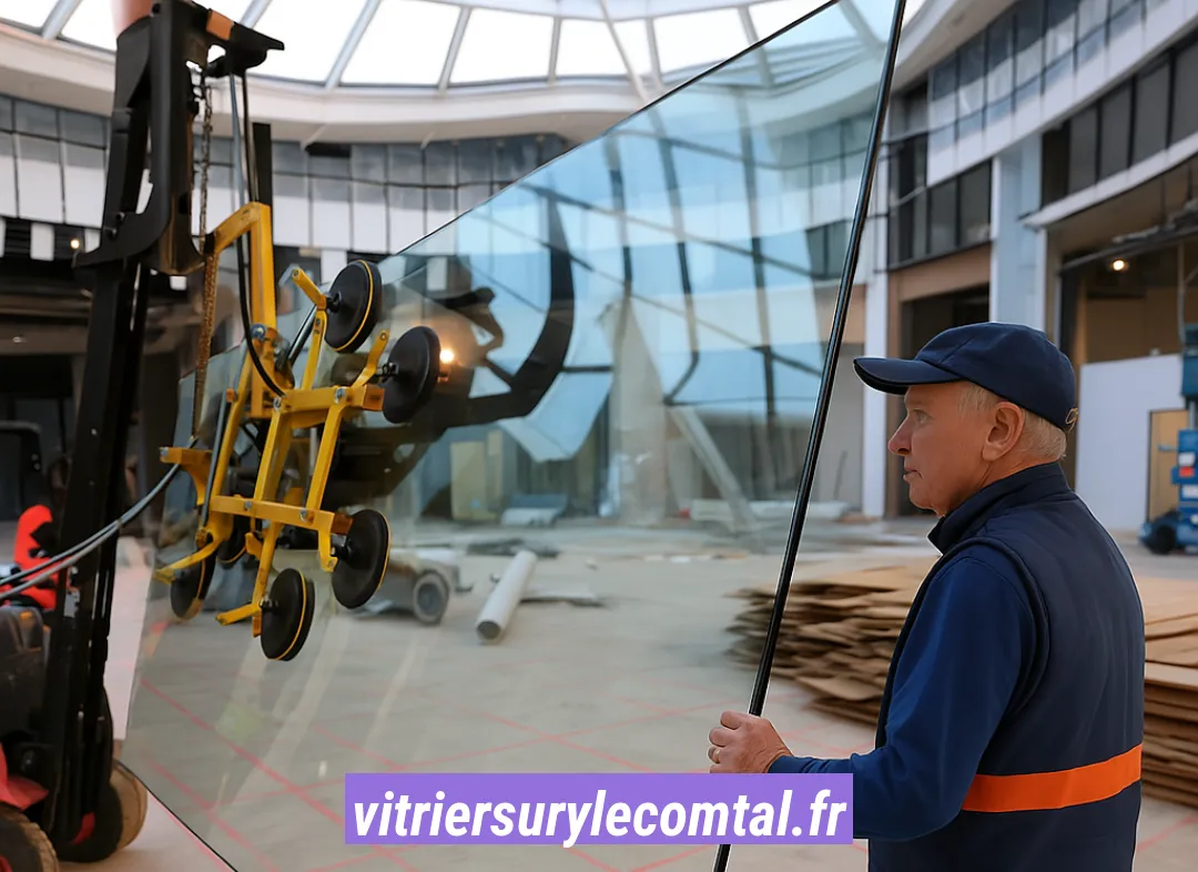 Remplacement de vitrine magasin Sury-le-Comtal